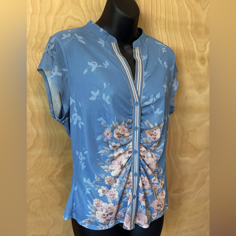 New Anthropology top button up shirt blouse size L - Picture 6 of 8